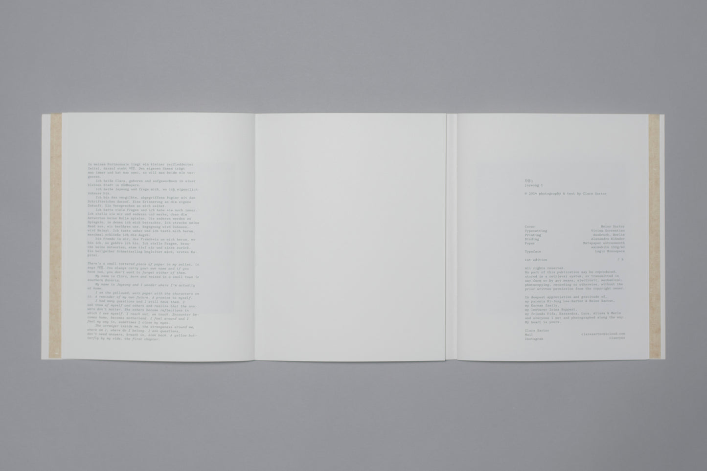 “자영 1 / jayeong 1”, Clara Sartor